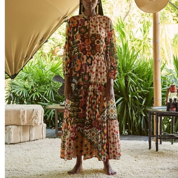 Carolina K Josey Maxi Dress in Mixed Bouquet Multi Small - Picture 1 of 13